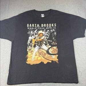 Garth‎ Brooks World Tour 2014-2015 Black T Shirt XL